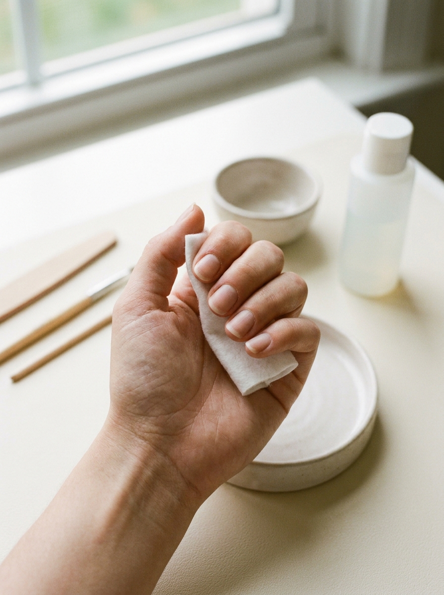 Nagelplatte sanft reinigen als Clean Nails Anleitung Schritt 8